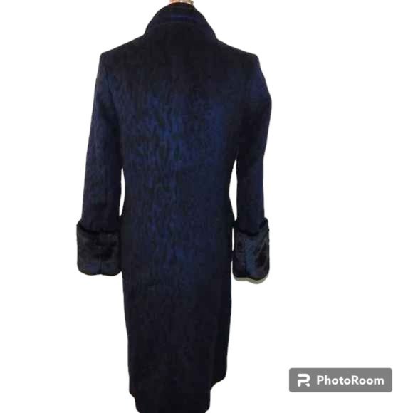 Helene Berman London Navy 'Future College' Notch Collar Lined Buttoned Coat - Picture 9 of 16